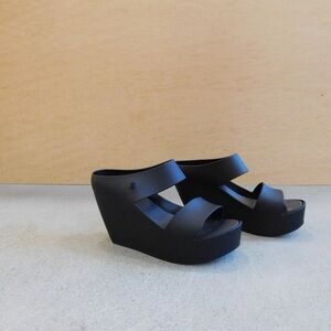Melissa Black Wedge Sandals